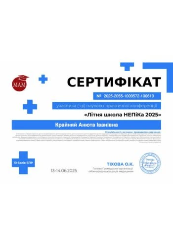 Крайняй Анюта Іванівна